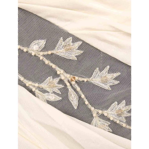 St. Pucchi Cream Silk Shantung Simone Z184 Aline Strapless Ivory Dress size 6 - Picture 9 of 9